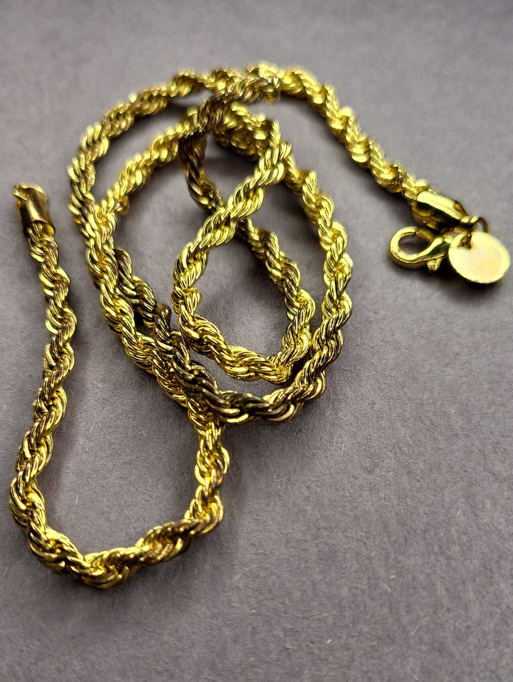 Gold Rope Chain Necklace